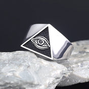 Eyes All-Seeing Eye Ring — Silver-Tone