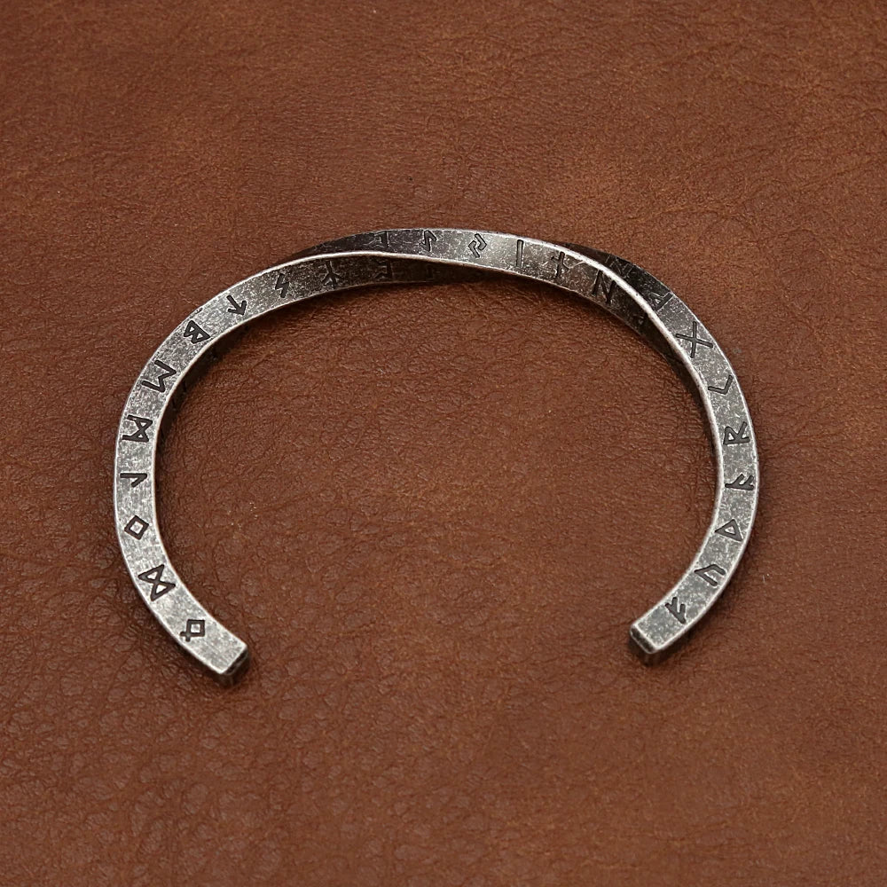 Mobius Rune Cuff Bracelet — Stainless Steel