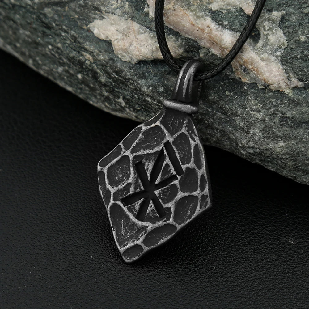 Compass Viking Steel Pendant Vintage Nordic