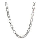 Men Thick Rectangle Paperclip Link Choker Necklace 316L Stainless Steel No Pendant Minimalist Hop Street Layer Neck Jewelry