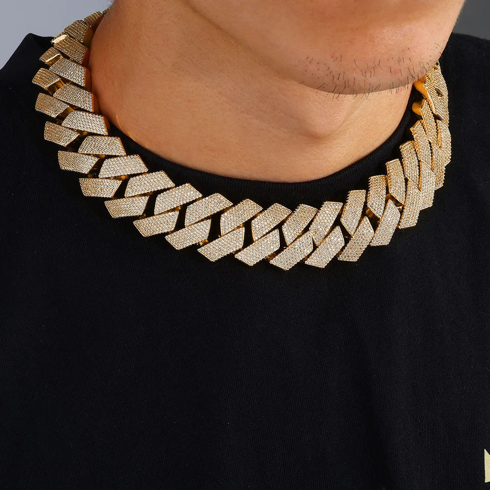 Iced Out Cuban Chain Stainless Steel 26MM 6-Row