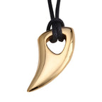 Wolf Tooth Rope Pendant — Stainless Steel