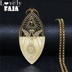 Occult Gold Chain Pendant Necklace