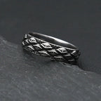 Evil Eye Steel Ring Vintage 316L Japanese Mythology