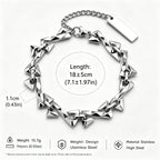 Letter Z Thorn Barbed Wire Link Chain Bracelet for Men & Women