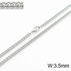 Punk Curb Cuban Link Chain Men Women Stainless Steel Long Necklace Fashion Tide Hip Hop Sweater Accessories Party Jewelry Gifts