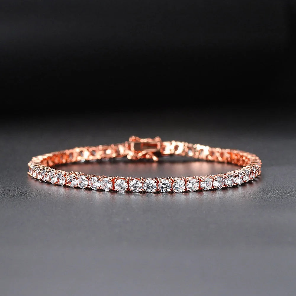 Iced Out Tennis Bracelet — Stainless Steel
