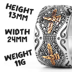 Ancient Historical Persia Zarathustra Stainless Steel Men Rings Luxury Punk HipHop for Biker Jewelry Creativity Gift
