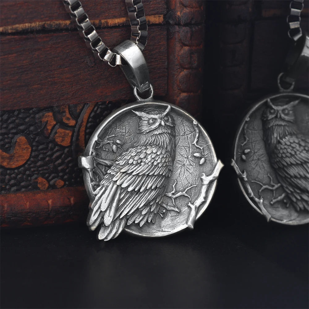 Owl Mascot Pendant — 925 Silver