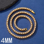 4mm Tennis Chain Necklace & Bracelet Set — Two-Tone