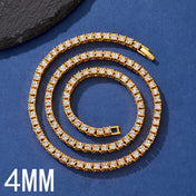 4mm Tennis Chain Necklace & Bracelet Set — Two-Tone
