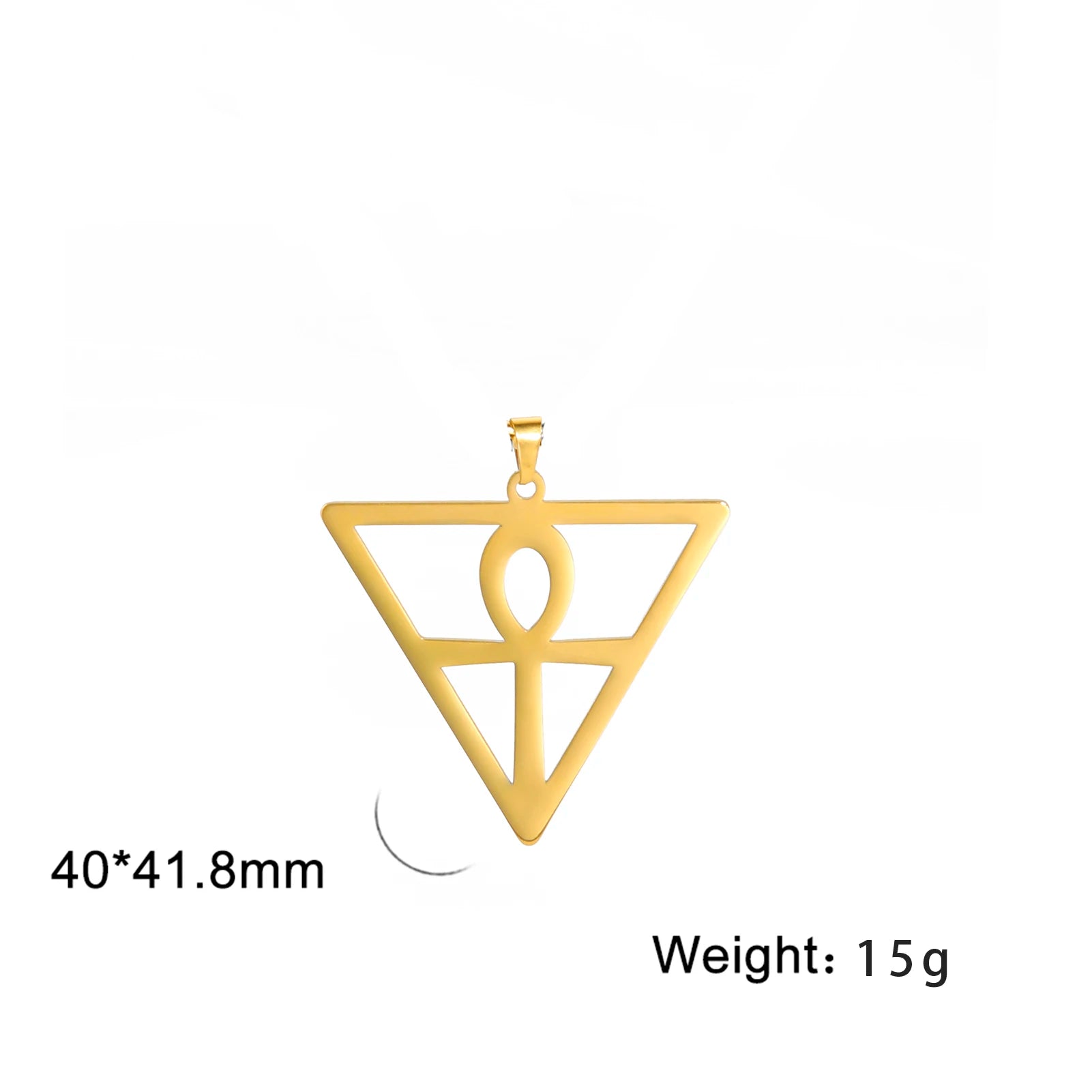 LIKGREAT Egyptian Ankh Cross Egypt Eye Pendant for Necklace Earrings Stainless Steel Eye of Horus Charms for Jewelry