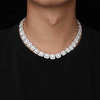 Tennis Chain Necklace Stainless Steel 12MM Cluster