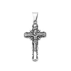 Vintage Jesus Cross Pendant — 316L Stainless Steel