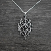 Gothic Old Castle Hollow Pendant Necklace Men Women