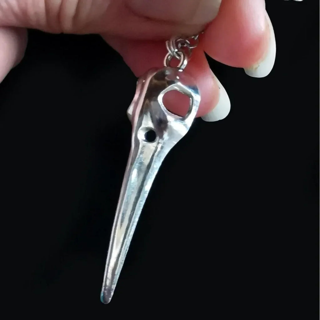 Men's Fashion Raven Head Odin Pendant Necklace 316L Stainless Steel Punk Hip Hop Teen Animal Personality Jewelry