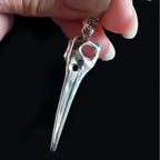 Men's Fashion Raven Head Odin Pendant Necklace 316L Stainless Steel Punk Hip Hop Teen Animal Personality Jewelry
