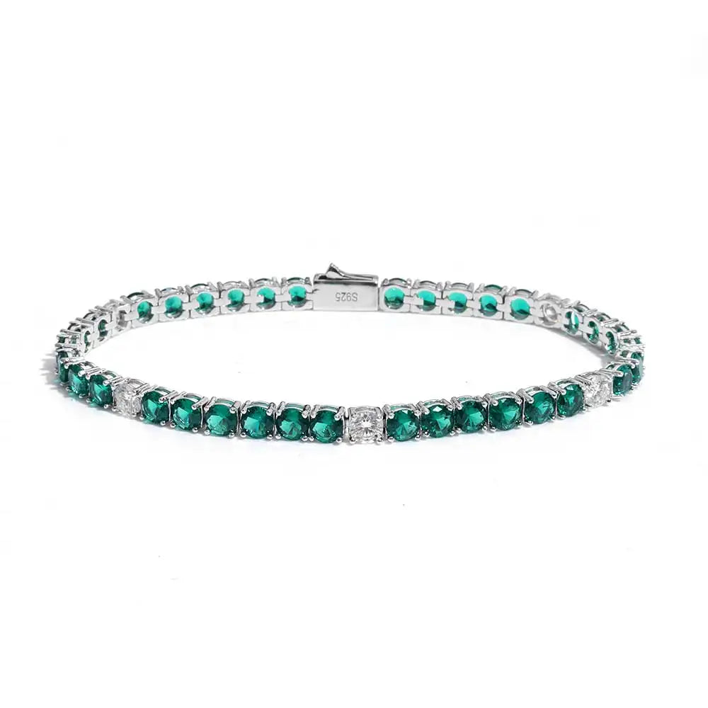 Silver 925 Moissanite Tennis Bracelet Iced Out