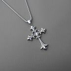 Gothic Cross Steel Pendant European American Retro