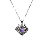 Antique Evil Eye Pendant Necklace For Women Men Creative Punk Hollow Star Colorful Eyeball Connect Choker Chain Jewelry