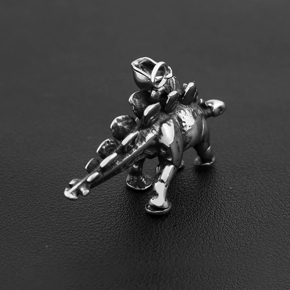 Dinosaur Pendant — Stainless Steel