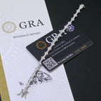 925 VVS Moissanite Star Chain Bracelet Hip Hop Jewelry Bling Iced Out Tennis Cross Bracelet Sterling Silver with GRA 7/8inch