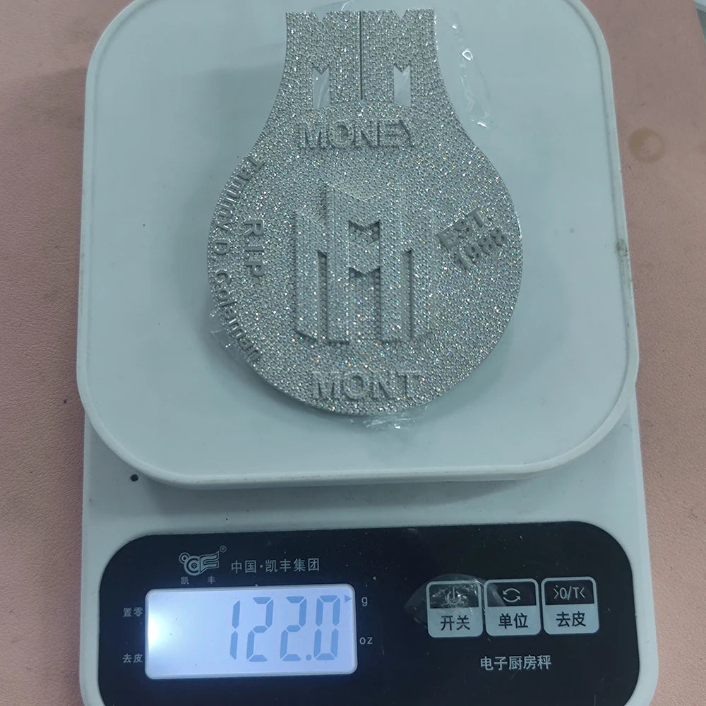 925 Silver VVS Moissanite Round Pendant Name