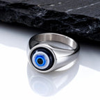 Evil Eye Signet Ring — Stainless Steel