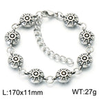 Vintage Gothic Ornate Charm Link Bracelet — Stainless Steel