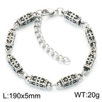 Vintage Gothic Ornate Charm Link Bracelet — Stainless Steel