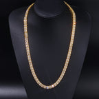 Tennis Chain Necklace Stainless Steel 7.5MM Cluster