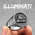 Masonic Illuminati Eye Ring — Stainless Steel