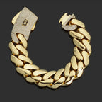 NY Hip Hop Jewelry Multiple Sizes Monaco Chain 14K Gold Plated 6/8/10/12/15MM Cuban Link Necklace for Men Party Gift