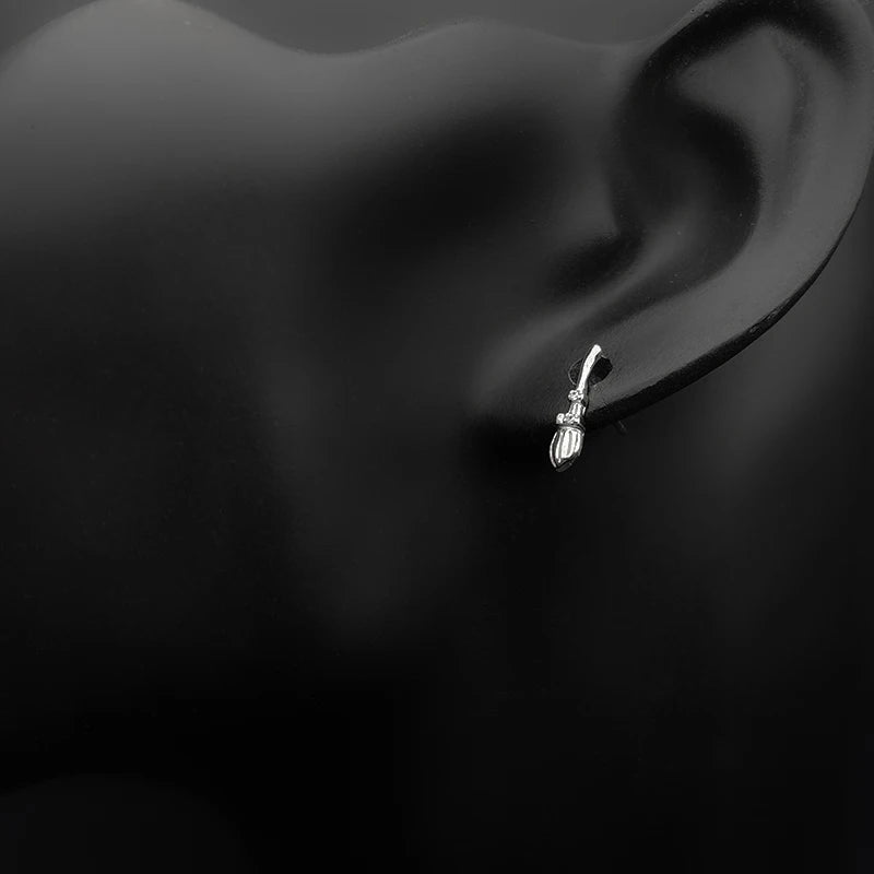 925 Silver Zircon Wand Stud Earrings — SS