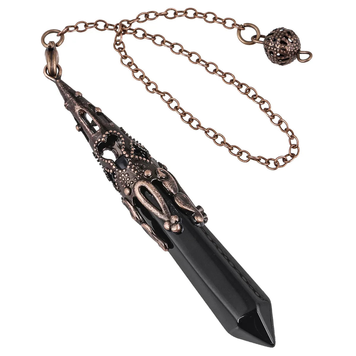 Stone Black Pendant Necklace