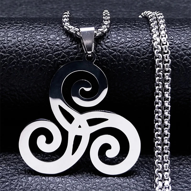Viking Celtic Stainless Steel Pendant Necklace