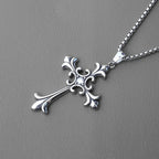 Gothic Cross Steel Pendant European American Retro