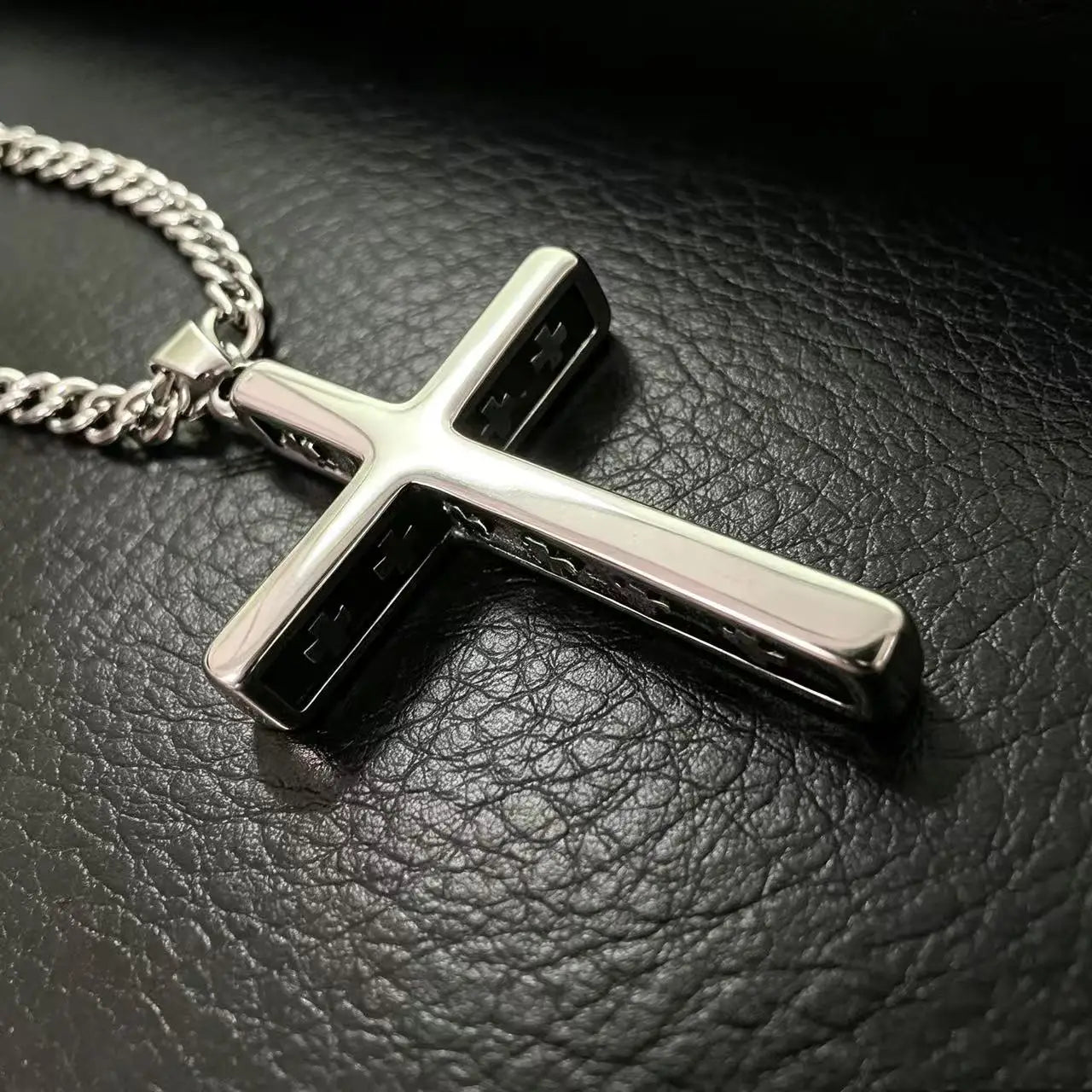 Seal Cross Stainless Steel Pendant Necklace