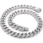 Classic Choker Necklace Man 20MM Wide Stainless Steel Cuban Link Chain Necklaces for Men Polished Hip-Hop Rapper