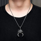 Gothic Retro Scorpion Pendant Necklace Punk Hip Hop Animal Insect Scorpion Stainless Steel Biker Necklace Men Jewelry