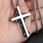 Cross Skull Pendant Necklace — Stainless Steel