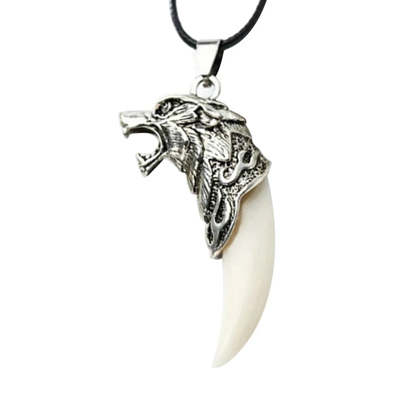 Wolf Tooth Amulet Choker Necklace