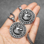 Viking Wolf Stainless Steel Pendant Necklace