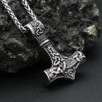 Thor Mjolnir Steel Pendant Vintage Vikings Hammer