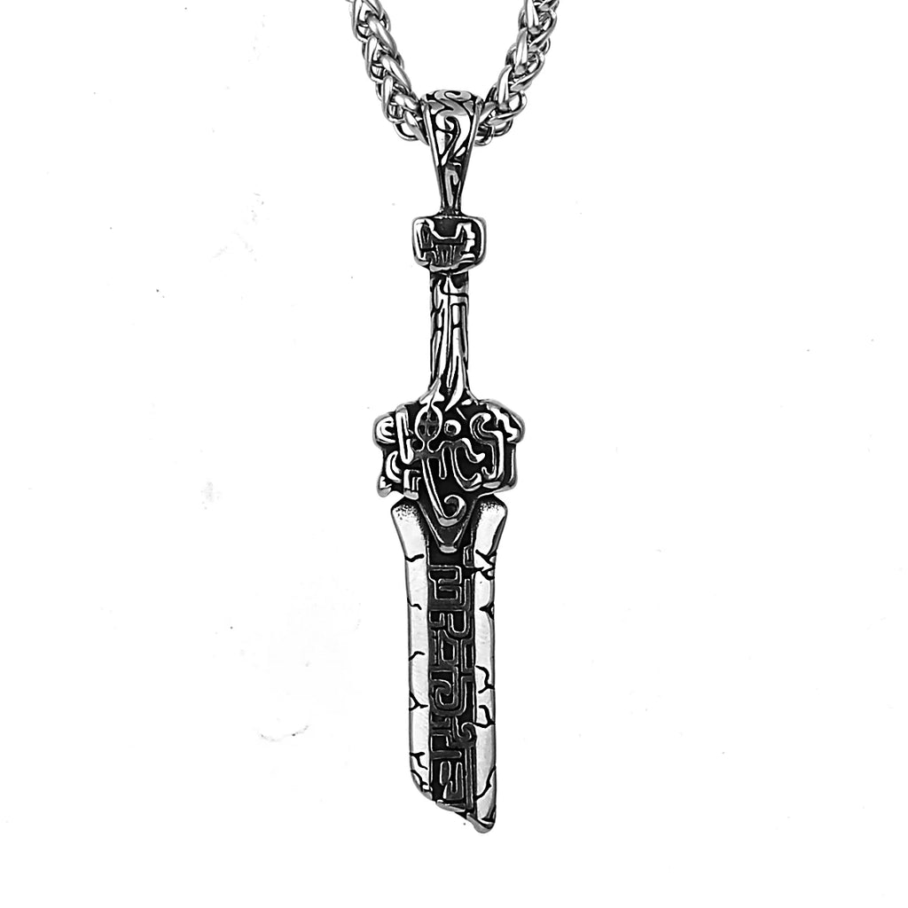Viking Rune Stainless Steel Pendant Necklace
