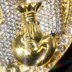 Iced Out Goat Figaro Cuban Chain Necklace — Copper Alloy