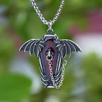 Gothic Bat Stainless Steel Pendant Necklace