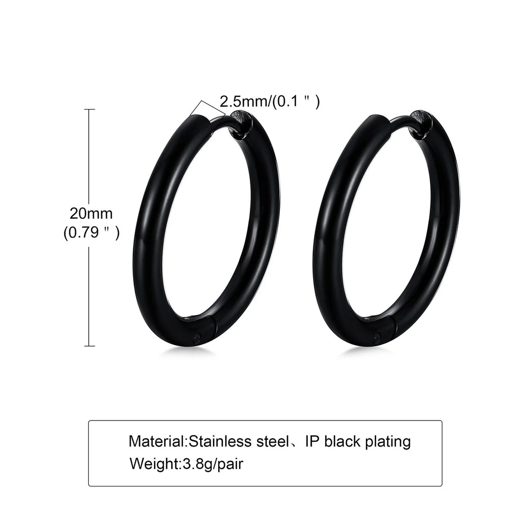 Minimal Hoop Earring — Stainless Steel