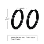 Minimal Hoop Earring — Stainless Steel