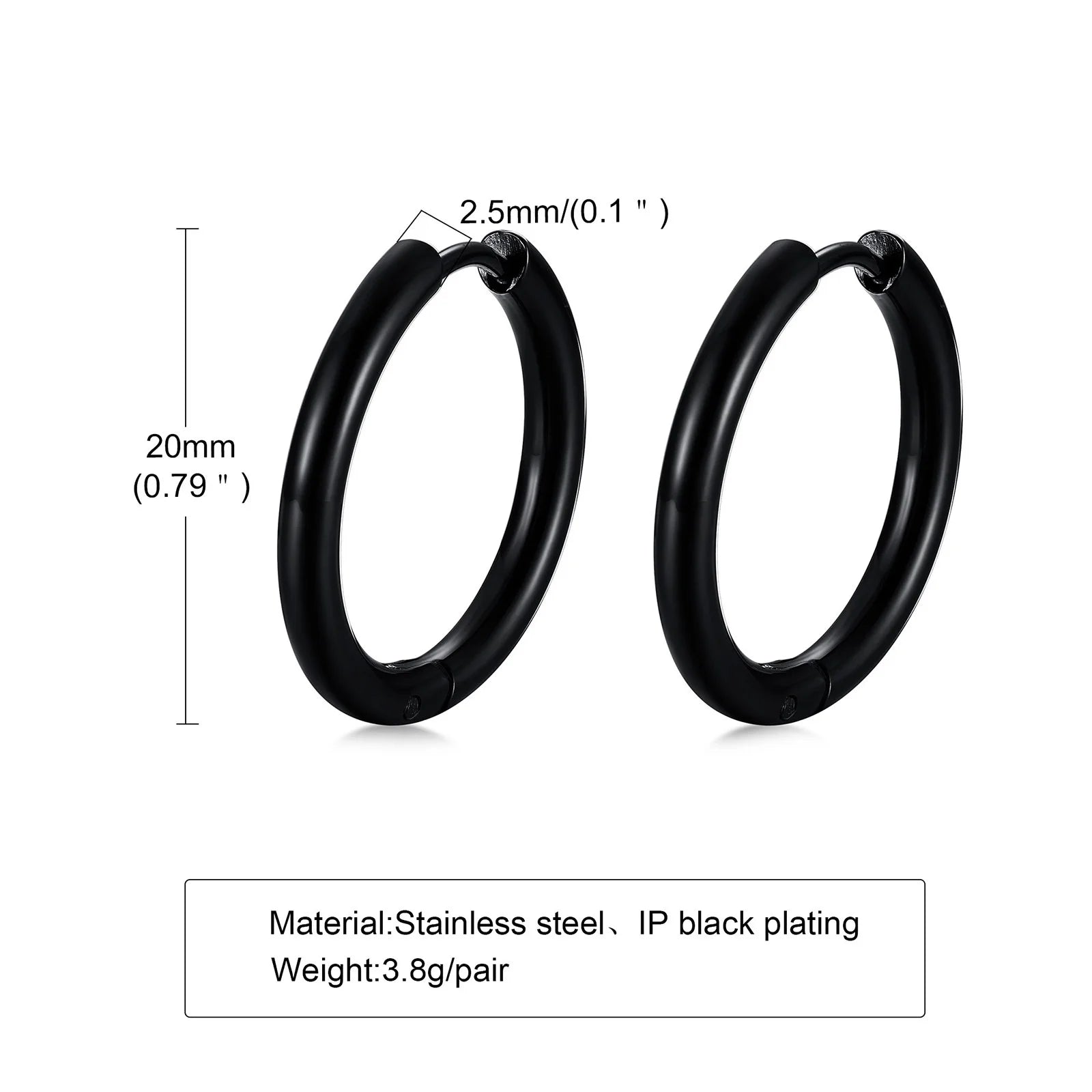 Minimal Hoop Earring — Stainless Steel